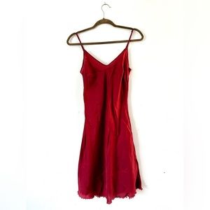 John Patrick Organic red short slip dress size M